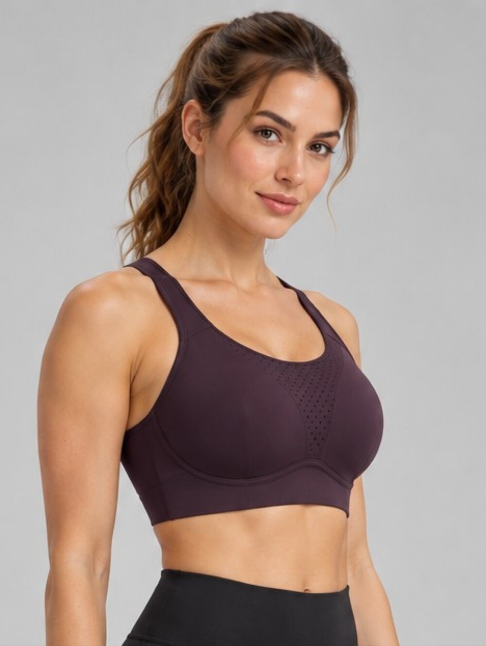 Lululemon Run Times Bra Deep Plum Purple High Support 36C